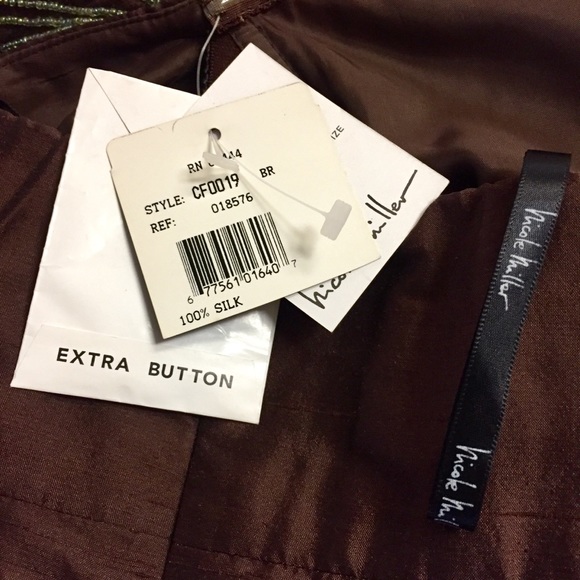 🆕 NICOLE MILLER beaded SILK dress! - Picture 2 of 13